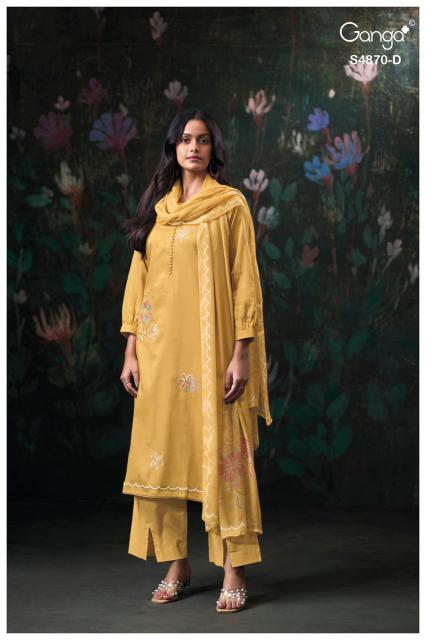 Ganga amary 4870 wholesale marlet online for cotton dress materials